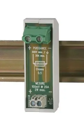 Produktfoto 1 von ELC Nebenwiderstand, 20 A mit Plattenbefestigung 100mV, ISO-kalibriert