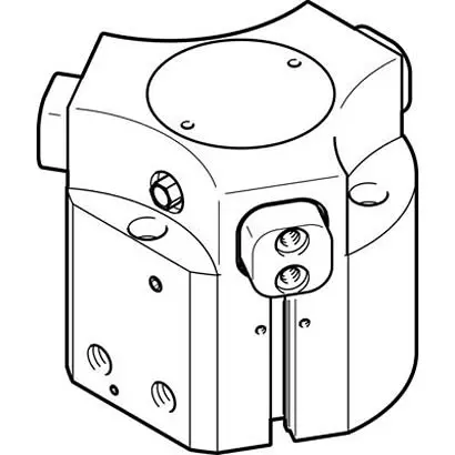 Produktfoto 1 von Festo HGDD Pneumatikgreifer, Doppeltwirkend-Ausführung, 3 Greifarme, 3-Kant, 8 bar max.