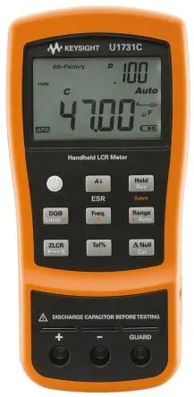 Produktfoto 1 von Keysight Technologies U1731C Tragbar LCR-Messgerät 20 mF 200 mΩ 2000 h, 1 kHz LCD, ISO-kalibriert