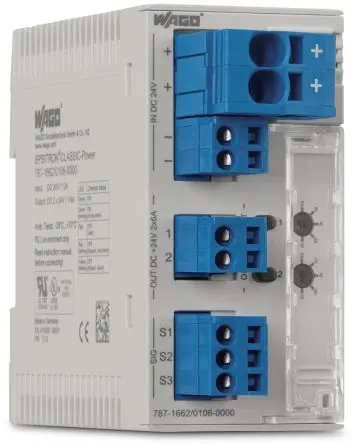 Produktfoto 1 von WAGO 787 Elektronischer Schutzschalter 2, 10A DIN-Hutschiene 15 A L. 90 mm x 45mm