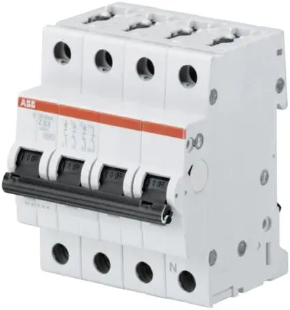 Produktfoto 1 von ABB S200 Miniaturüberlastschalter Typ Z, Pol 3+N-polig 2A 440V ac, Abschaltvermögen 6 kA System Pro M Compact 110 V dc