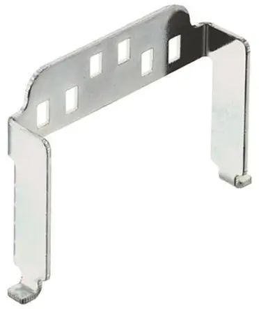 Produktfoto 1 von HARTING HAN Abschirmungsrahmen für Anbaugehäuse, Kappen in hoher Ausführung, Buchse, M4, Unterseite, 250V, 2-polig, 2.08