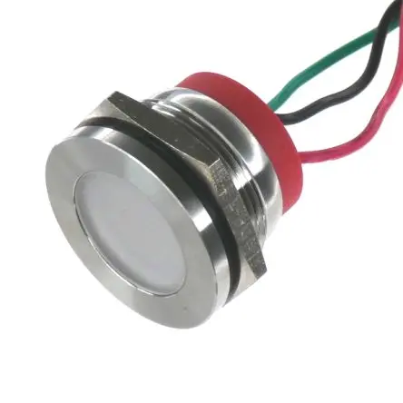 CML PL22SL Edelstahl-Panel-Leuchte Grün, Rot Panel-LED, Draht 12V 22 mm, IP67