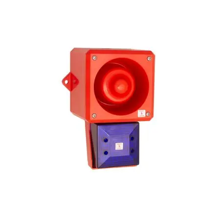 Produktfoto 1 von Clifford & Snell YL50 Hi Vis, Filament/Warnsummer-Licht Beacon-Sounder-Kombination 24V dc Blau IP66 Wand / 112 dB 112 dB
