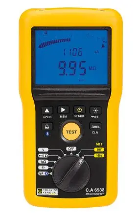Produktfoto 1 von Chauvin Arnoux Isolationsprüfer 50 V, 200mA, 100 V Isolations- & Durchgangsprüfgerät CAT IV