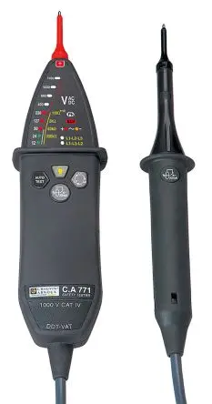 Produktfoto 1 von Chauvin Arnoux LED Spannungsprüfer, 1000 V ac, 1400 max. Durchgangsprüfung Batterie CAT IV