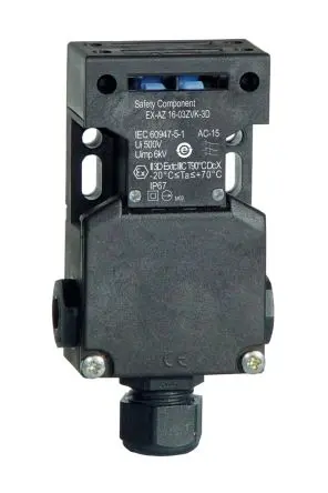Produktfoto 1 von Schmersal EX-AZ16 Verzögerungszeit M16 Berührungsloser Sicherheitsschalter 24V dc aus Glasfaserverstärkter Kunststoff,