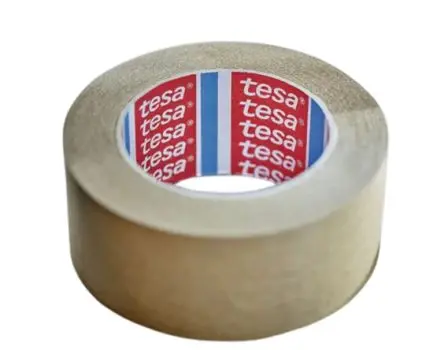Produktfoto 1 von Tesa Tesa 60408 Packband, Papier, Braun, Stärke 0.125 mm, 50mm x 500 m mit Aufdruck: "Bedruckbar"