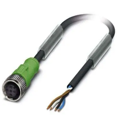 Produktfoto 1 von Phoenix Contact 0-PUR/M12FS, SAC-4P-20, 8-polig Sensor-Betätigungselementkabel, M12, Gerade Buchse, Länge 20 m