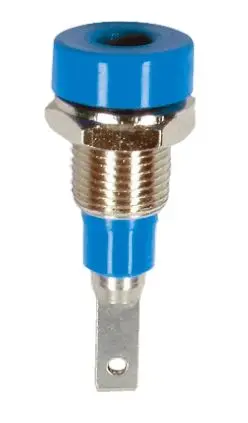 Produktfoto 1 von Staubli 2 mm Buchse Blau Buchse für Laborstecker, Kontakt versilbert, 30 V, 60V dc 10A Stecker
