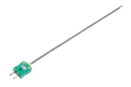 Produktfoto 1 von RS PRO Edelstahl Mineralisoliertes Thermoelement Typ K, Ø 4.5 mm x 300 mm → 1100 °C, ISO-kalibriert