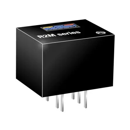 Produktfoto 1 von Recom R2M DC/DC Konverter, 15V dc OUT 134 mA Oberfläche 24V dc 1.6 kV 2 W -40 °C 85 °C
