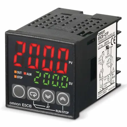 Omron E5CB Controller Frontplattenmontage 2, 3 x Relais Ausgang/ Thermoelement Eingang 240V ac Ein-Aus