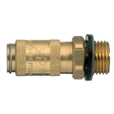 Produktfoto 1 von Legris Pneumatische Schnellsteckkupplung, Messing vernickelt 1/8 in Stecker, 10mm