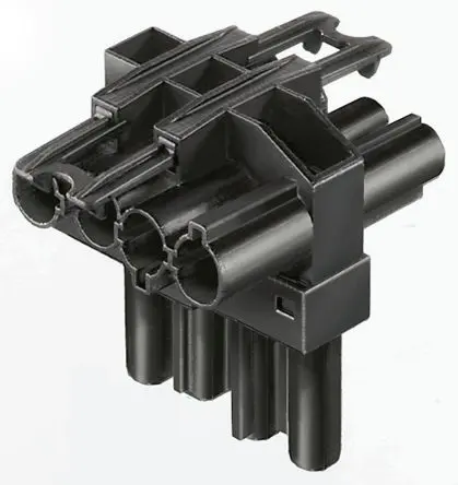 Produktfoto 1 von Wieland GST18i4 Beleuchtungssteckverbinder, Kabel Stecker, Verteilerblock 20A, Kontakte: 4 IP20, Anz.Ausl. 2, Schwarz