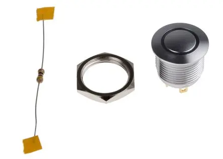 Produktfoto 1 von KNITTER-SWITCH MAV Druckschalter Grün Beleuchtet Tastend Panel Ø 16 mm, SPST / 2A 36 V dc 250 V ac, IP67