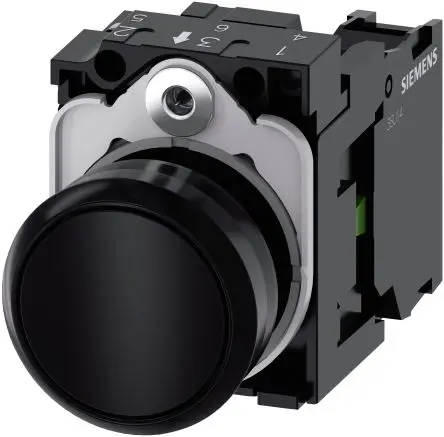 Produktfoto 1 von Siemens SIRIUS ACT 3SU11 Druckschalter Panel Ø 22 mm, SPST Schwarz, IP20, IP66, IP67, IP69