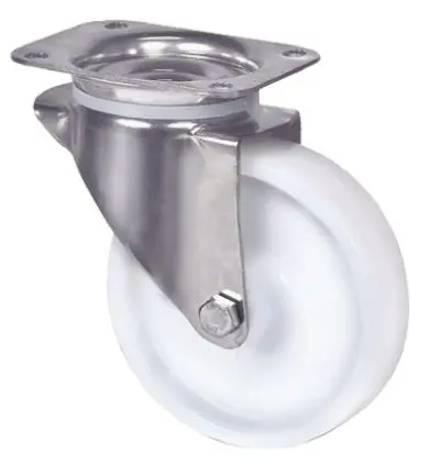 Produktfoto 1 von Tente Drehbar Rolle, Rad ø 100 mm, 200 kg, Ges H. 128 mm, Rad B. 36 mm, Polyamid