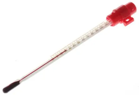 Produktfoto 1 von Brannan Glasthermometer, Spiritus rot, 110 °C, Typ Taschenformat