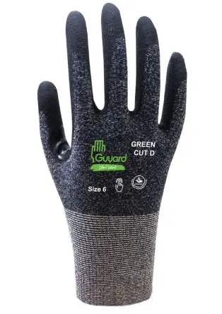 Produktfoto 1 von GUYARD GUYARD SAS Arbeitshandschuhe Größe 10 Elastan, Nylon, Polyethylen, Elastan, Stahl Schwarz, Weiß Nitril 20