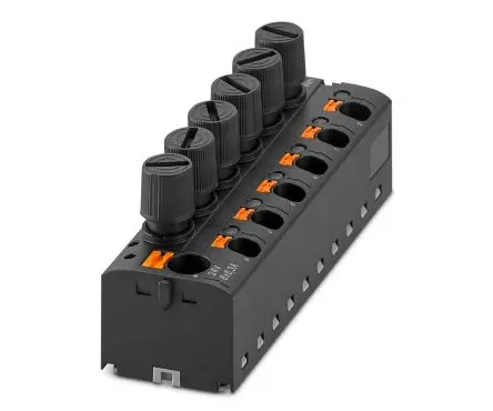Phoenix Contact Verteilerblock / 24V 6.3A, Polyamid Schwarz