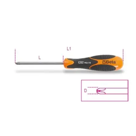 Produktfoto 1 von BETA 3 mm Kreuzkopf PHILLIPS®, Edelstahl, 156mm / Klinge 60 mm