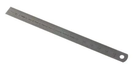 MikronTec Edelstahl Lineal Metrisch Flexibel 150 mm, ISO-kalibriert