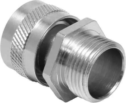 Produktfoto 1 von RS PRO KMG Messing Kabelrohr Befestigung Kabelrohr M20 16 mm Silber Nickel-Finish IP54