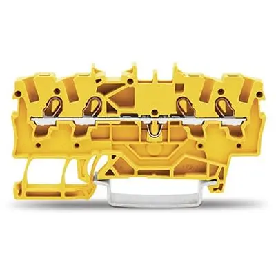 Produktfoto 1 von WAGO TOPJOB S Anschlussklemmenblock DIN-Schiene 1 Gelb, 1.5mm², 600V Zugfederklemme ATEX, EAC Ex, IECEx