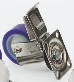 LAG Gebremst, schwenkbar Rolle, Rad ø 125 mm, 300 kg, Ges H. 162 mm, Rad B. 40 mm