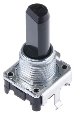 Produktfoto 1 von Alps Alpine Drehgeber 24 Impulse/Umdrehung Impulse/U Inkrementalgeber, mit 6 mm, Flachschaft, Digital Rechteck-Signal,