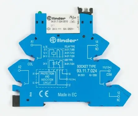 Produktfoto 1 von Finder 38 Interface Relais 12V dc, 1-poliger Umschalter DIN-Hutschiene 15.2mA