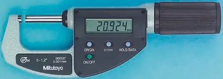 Produktfoto 1 von Mitutoyo Batteriebetrieben Außen- Mikrometer Beide, 0 mm bis 30 mm / ±0.0001 in, ISO-kalibriert