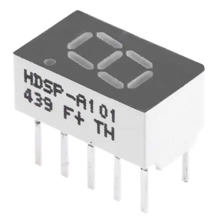Produktfoto 1 von Broadcom HDSP LED-Anzeige 7 Segmente 2 Zeichen Anode, Rot 637nm 3.6mcd Zeichenbreite 4.2 mm Rechts Zeichenhöhe 7.6 mm