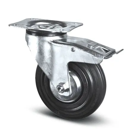 Produktfoto 1 von Tente Gebremst, schwenkbar Rolle, Rad ø 125 mm, 100 kg, Ges H. 155 mm, Rad B. 37 mm, Polypropylen
