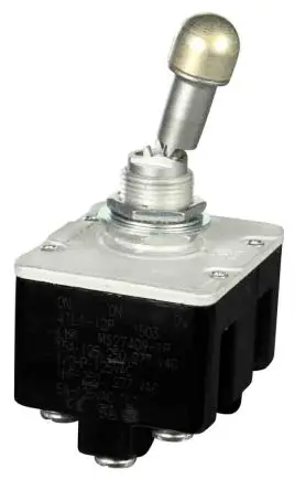Produktfoto 1 von Honeywell Buchse Kippschalter 4-poliger Schließer, Ein-Ein-Ein, 28 V dc, 125 V ac, 20A, Schraube