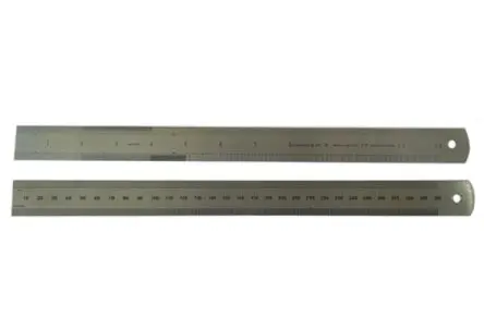 Produktfoto 1 von RS PRO Stahl Lineal Zoll, Metrisch Höhensicher 300 mm x 25mm, ISO-kalibriert