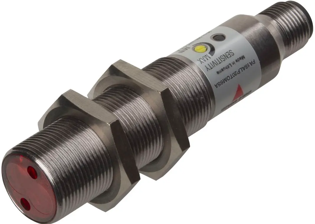Produktfoto 1 von Carlo Gavazzi zylindrisch Optischer Sensor, Diffuse Reflektor, Bereich 0 → 400 mm, Zwei Draht Ausgang, Stecker