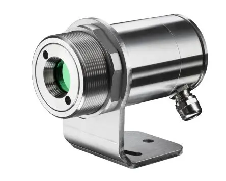 Produktfoto 1 von Optris Infrarot-Temperatursensor, 2-Punkt-Laser Ausgang, ±0.3 % bis 1800 °C, 50 °C Schraubanschlussklemme
