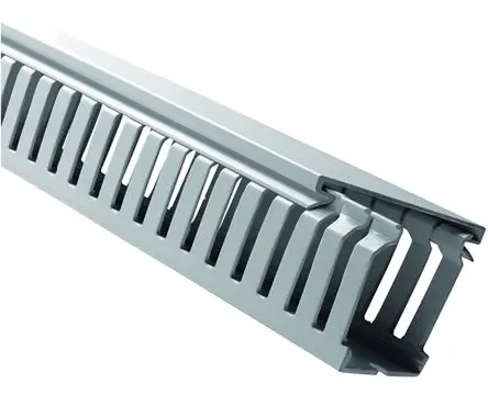 Produktfoto 1 von RS PRO Terminal DIN Grau, 100mm x 100 mm Polyvinylchlorid, Länge 2 m, Seitenwand Offen