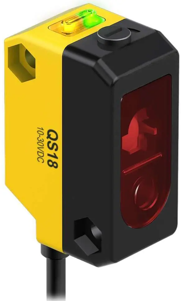 Produktfoto 1 von Banner Rechteckig Optischer Sensor, Annäherung, Bereich 150 mm, NPN Ausgang, Anschlusskabel, Hell-/dunkelschaltend