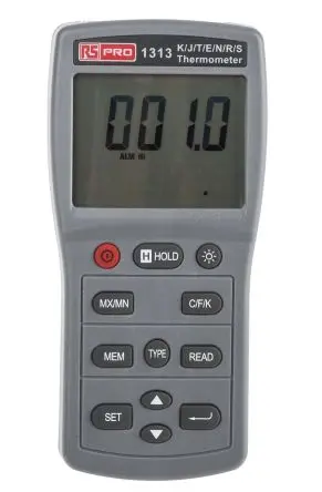 Produktfoto 1 von RS PRO Digitales Thermometer, 1313, Verdrahtet, 1 bis 1767 °C ±0.05 % max, Messelement Typ Typ N, Typ R, Typ S, Typ J,