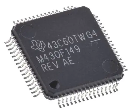 Texas Instruments Mikrocontroller MSP430F MSP430 16 bit Oberfläche 256 b, 60kB Flash LQFP 64-Pin 8 MHz 2 kB RAM