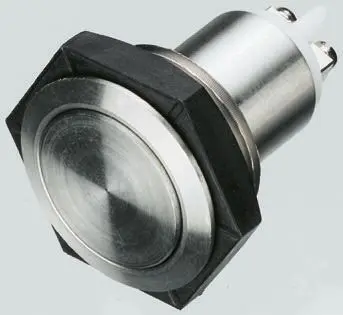 Produktfoto 1 von Schurter MCS ES 22 Druckschalter Tastend Panel Ø 22 mm, SPST / 125mA 48 V dc, IP40