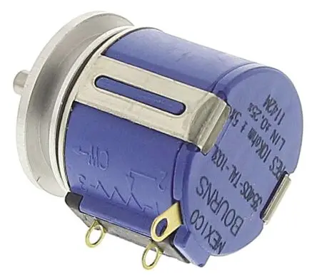 Produktfoto 1 von Bourns 3540 Buchse Drehen Potenziometer 10 kΩ 5 % / 2 W, Schaft-Ø 3.18 mm