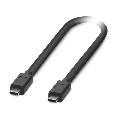 Produktfoto 1 von Phoenix Contact Stecker USB-Kabel, USB Typ C Stecker / USB Typ C, 1.5 m USB 3.2 Schwarz