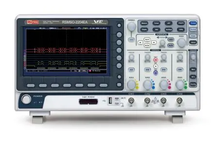 Produktfoto 1 von RS PRO Mixed-Signal Werkbank Oszilloskop 200 MHz 16-Kanal