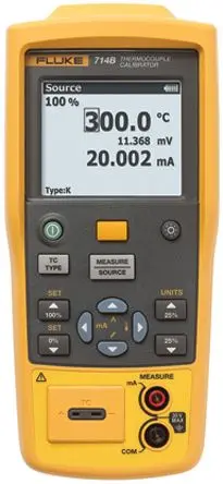 Produktfoto 1 von Fluke Temperaturkalibrator, Thermoelement-Eichgerät, ± 0.010 % + 2 μA, °C, F, ISO-kalibriert