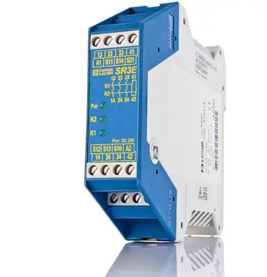 ZANDER AACHEN SR3E Sicherheitsrelais 24V, 3 Sicherheitskontakte, 2 Hilfsschalter, Automatisch oder manuell EN IEC 62061,