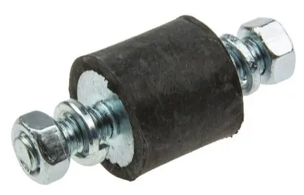 Produktfoto 1 von FIBET Naturgummi Rund Gummipuffer, Außen-/Außengewinde Puffer Bohrung 16 mm M5 9 kg, Ø 16 mm x 15 mm